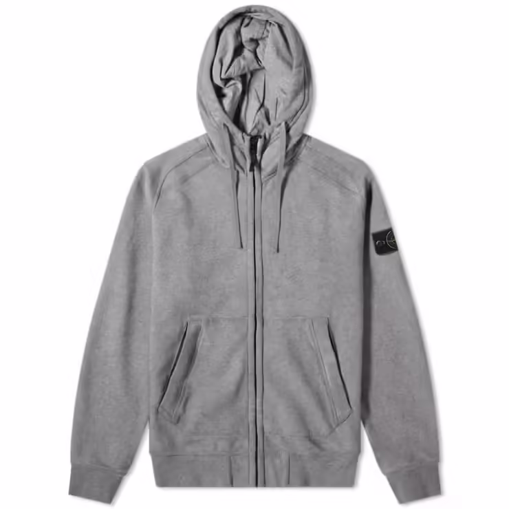 Stone Island Dust Treated Full Zip Hoody 'Grey'