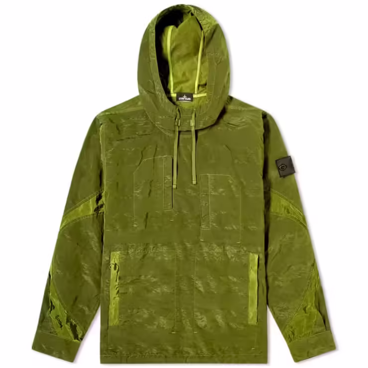 Stone Island Shadow Project Striped Nylon Metal Smock Jacket 'Olive'