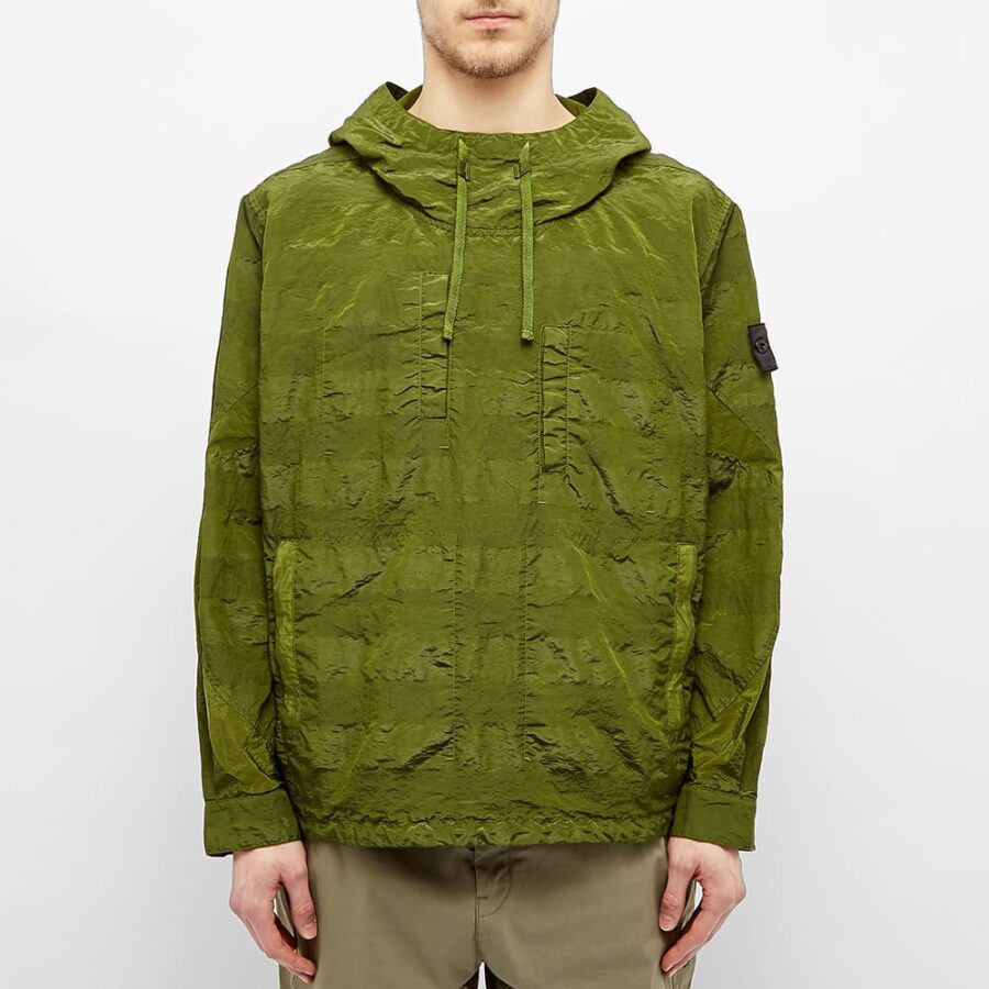 stone island nylon smock half zip jacket