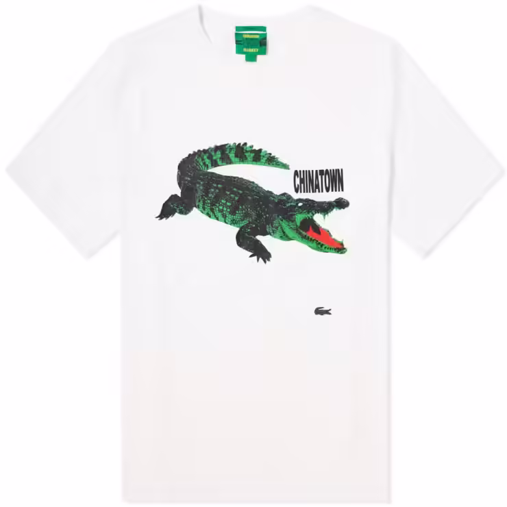 Lacoste x Chinatown Market Logo T-Shirt 'White'
