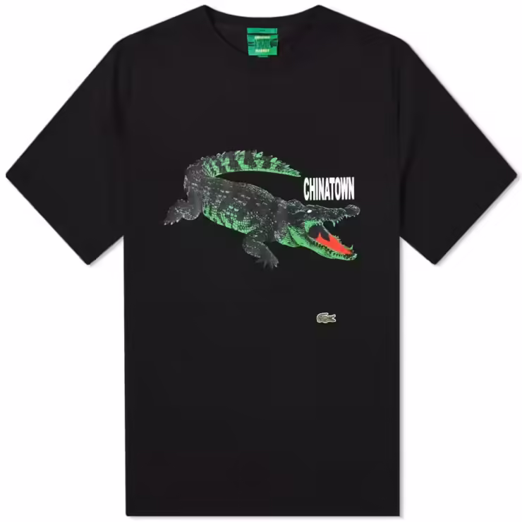 Lacoste x Chinatown Market Logo T-Shirt 'Black'
