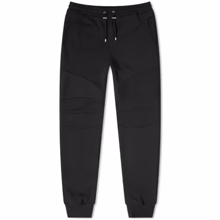 Balmain Flocked Coin Logo Sweatpants 'Black'