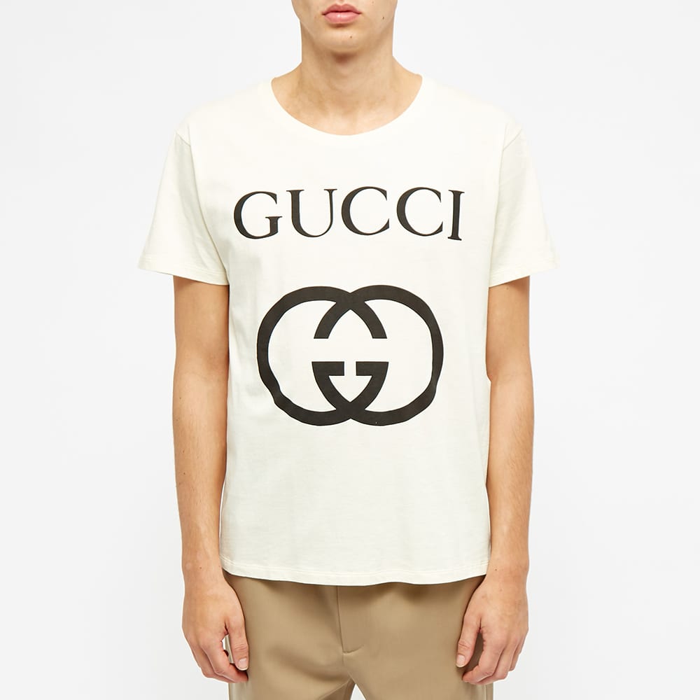 Gucci Interlocking Logo T-Shirt 'Off White' | MRSORTED