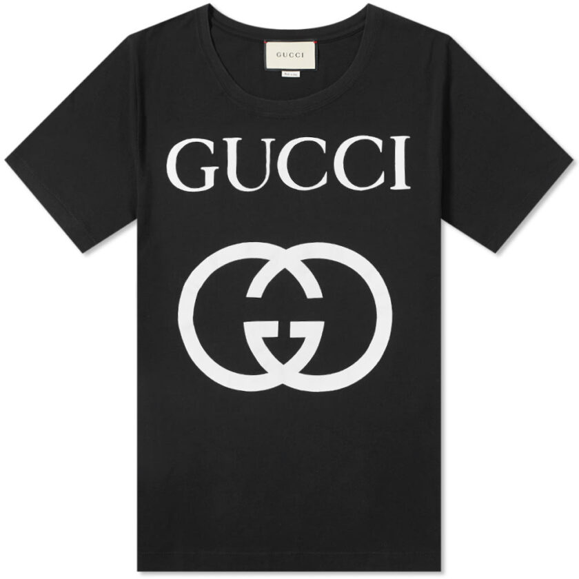 Gucci Fake Logo T-Shirt 'Black' - MRSORTED