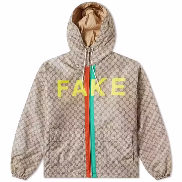 Gucci Fake Not Monogram Windbreaker 'Beige'