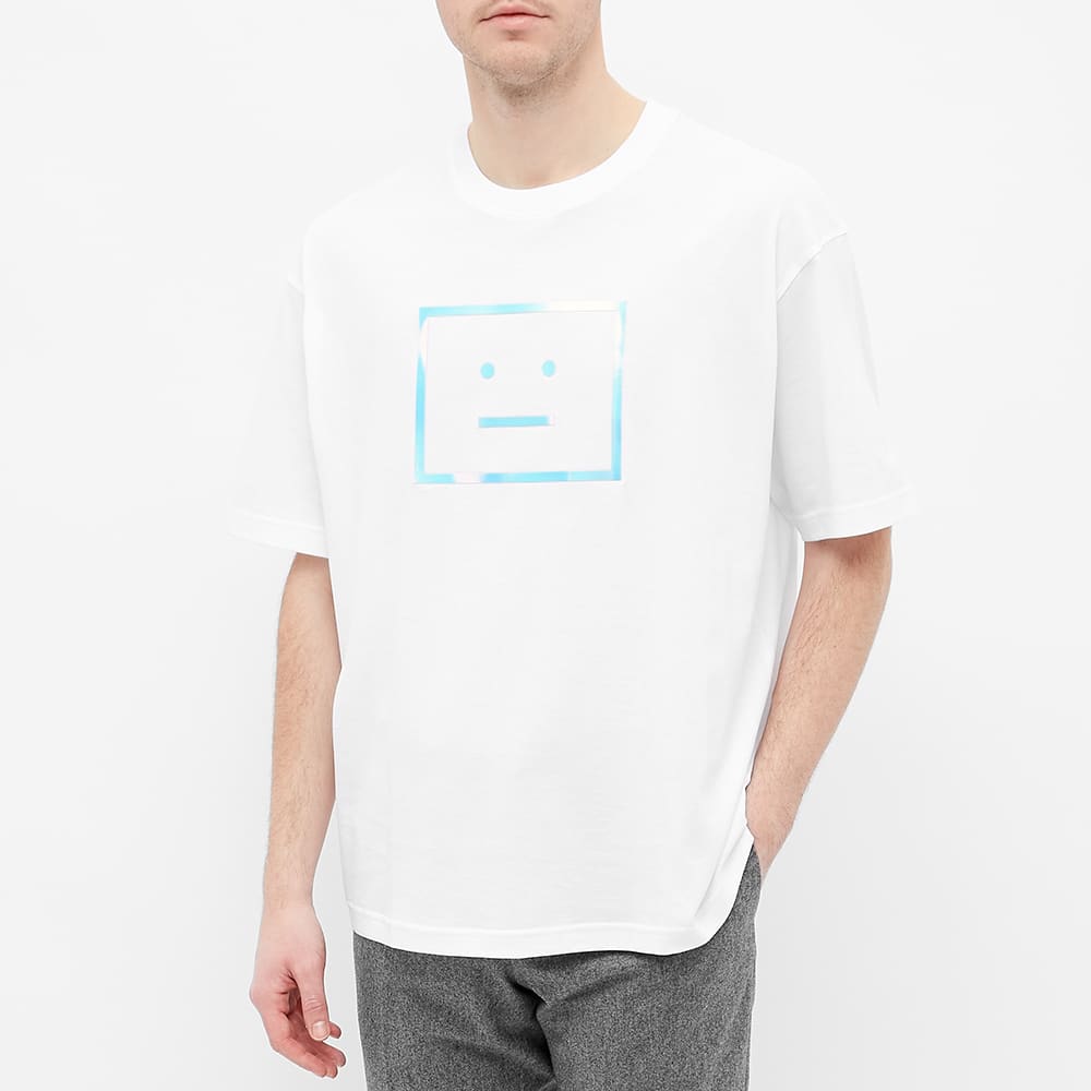 Acne Studios Exford Metallic Face T-Shirt 'White' | MRSORTED