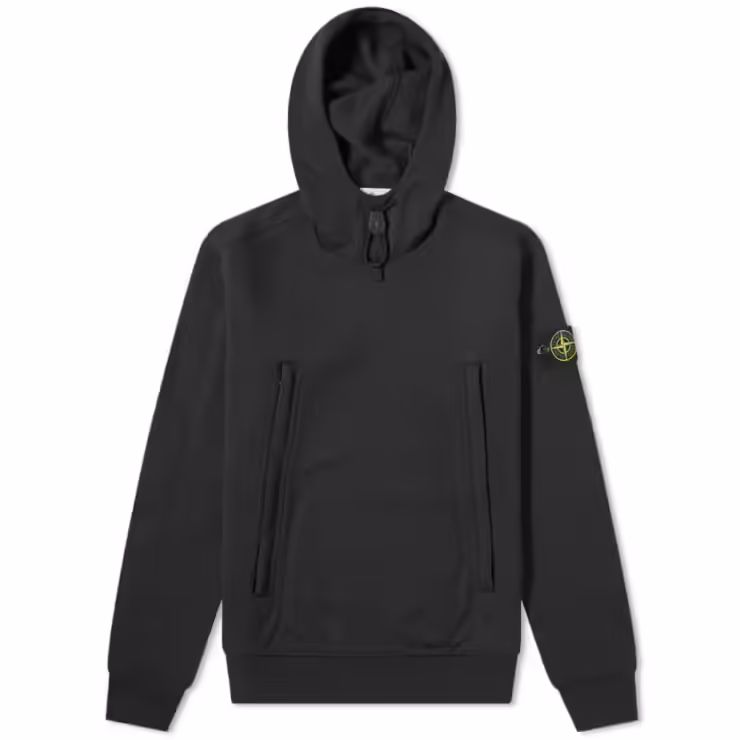 Stone Island Zip Pocket Hoody 'Black'