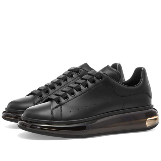 Alexander McQueen Air Bubble Wedge Sole Sneakers 'Black & Black' | MRSORTED