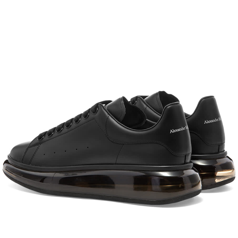 Alexander McQueen Court Wedge Sole Sneakers 'Black' | MRSORTED