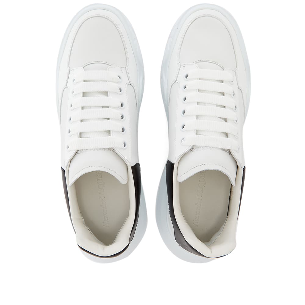 Alexander McQueen Court Wedge Sole Sneakers 'White & Black' | MRSORTED