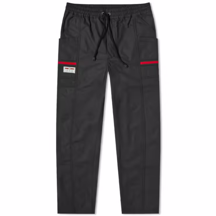 Gucci Stripe Vintage Tech Pants 'Black'