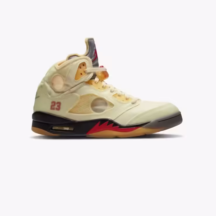 Air Jordan 5 x Off White 'Sail'