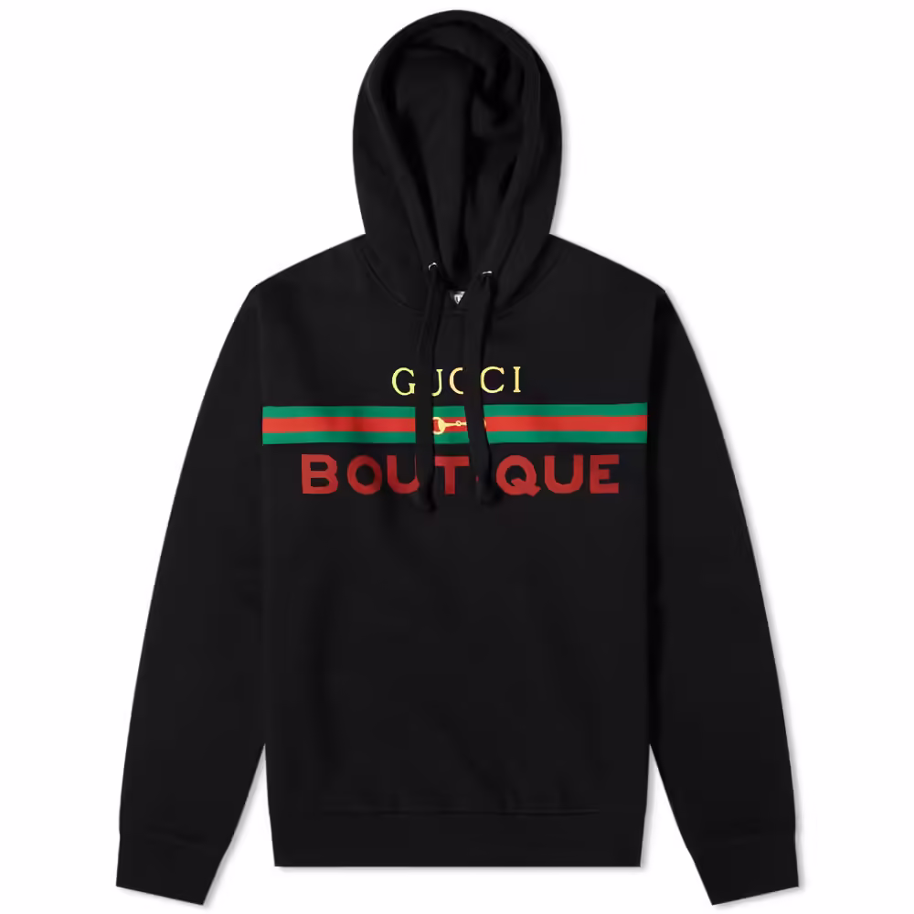 Gucci Boutique Popover Hoody Black 623244 XJCKX 1082 1 1 jpg Gucci Boutique Hoody 'Black'