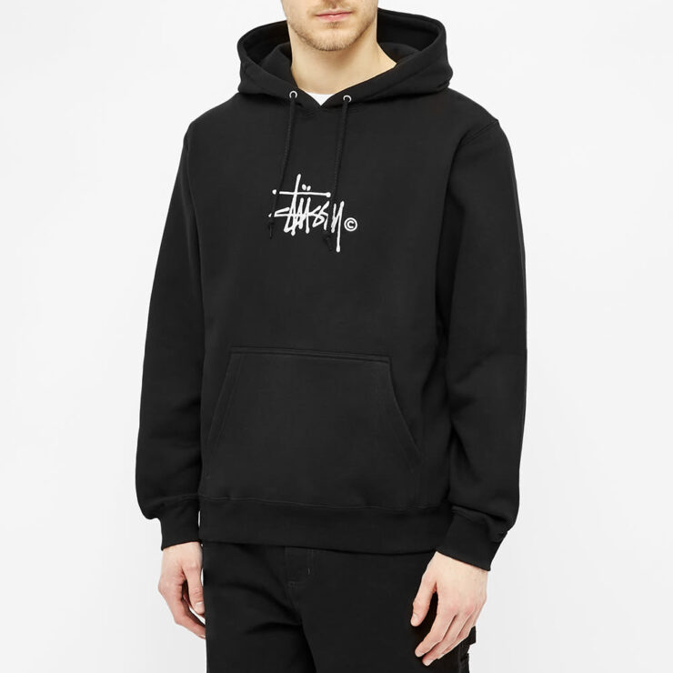 Stussy design applique on sale hoodie