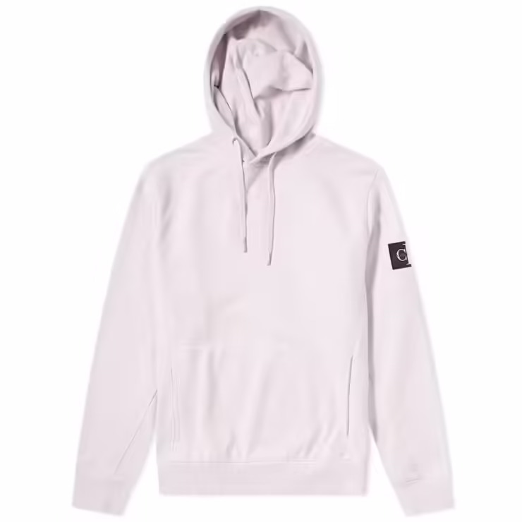 Calvin Klein Monogram Sleeve Badge Hoody 'Pink'