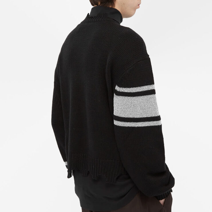 C2H4 x Mastermind Japan Reflective Knit Sweater 'Black' | MRSORTED
