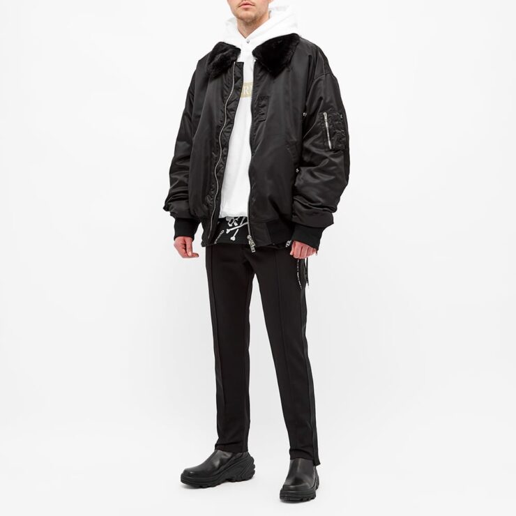 Mastermind World Aviator Faux Fur Jacket 'Black' | MRSORTED