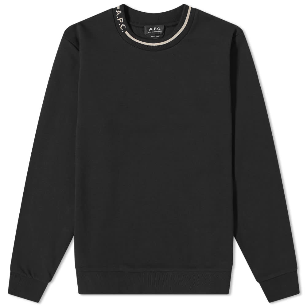 A.P.C. Earl Logo Neck Sweatshirt 'Black' | MRSORTED