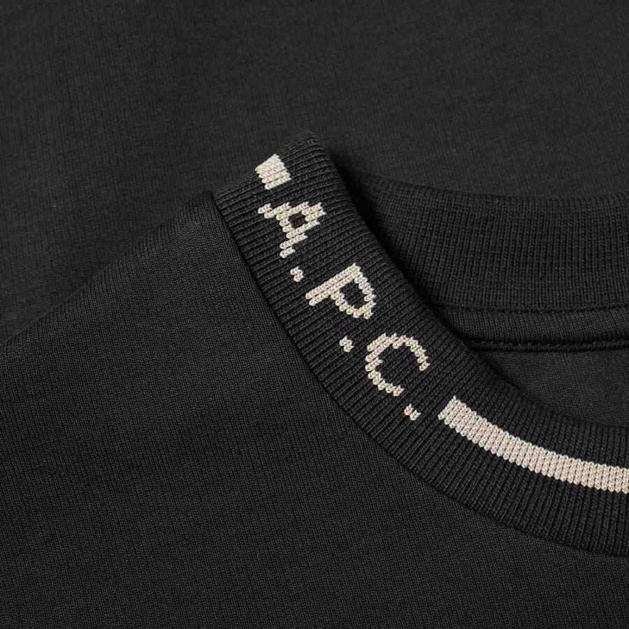 A.P.C. Earl Logo Neck Sweatshirt 'Black' | MRSORTED