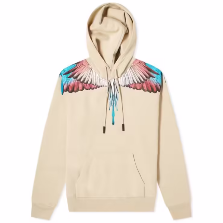 Marcelo Burlon Regular Wings Hoody 'Beige'