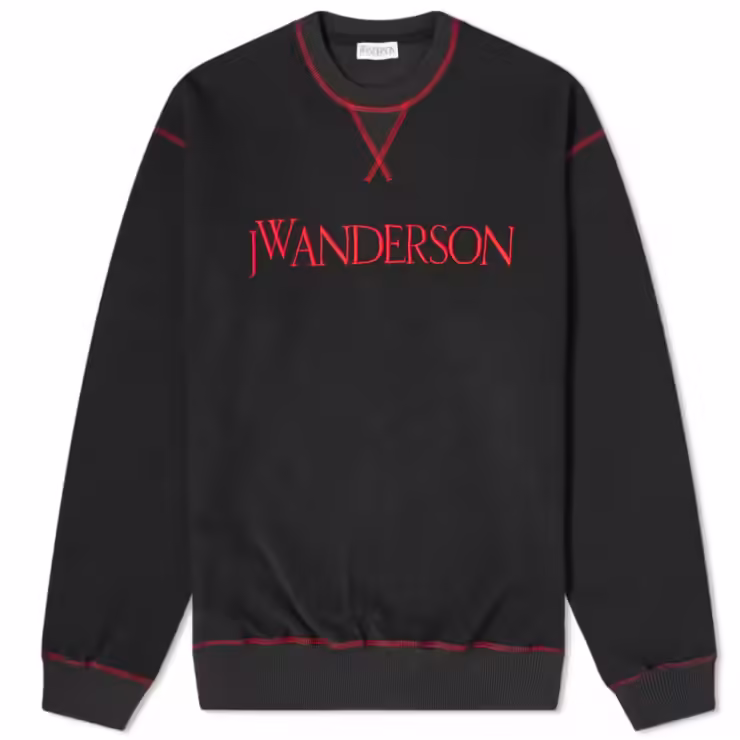 JW Anderson Inside-Out Contrast Sweatshirt 'Black'