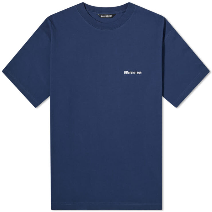 Balenciaga New Logo T-Shirt 'Ecru & Black' | MRSORTED