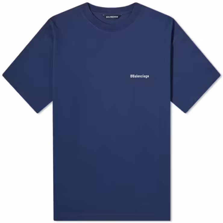 Balenciaga Corporate Logo T-Shirt 'Blue'