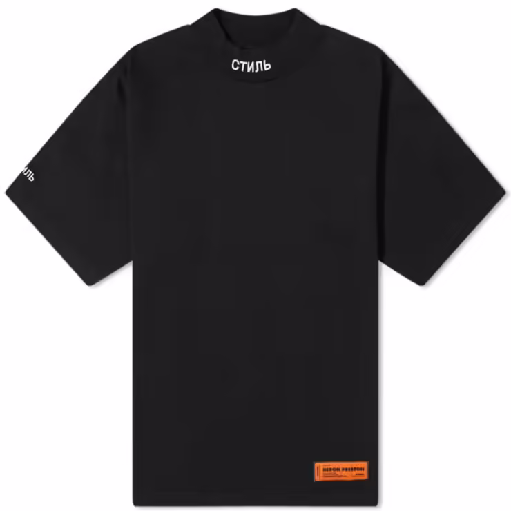 Heron Preston CTNMB Mock Neck T-Shirt 'Black'