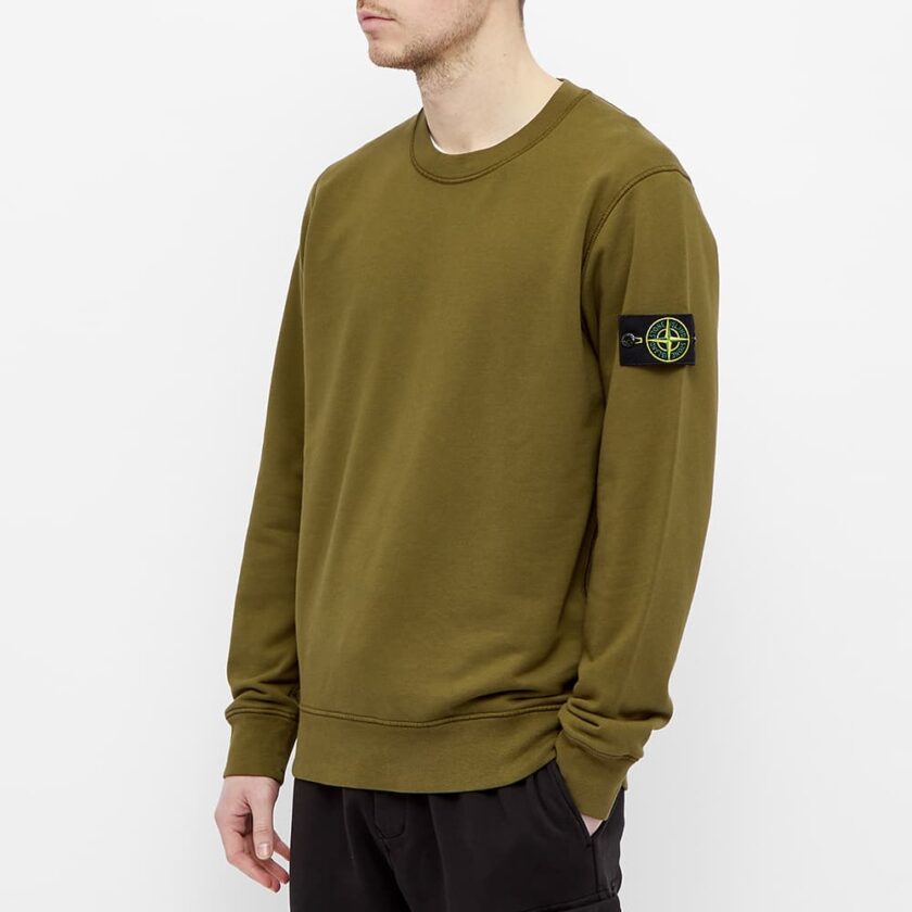 Stone Island Garment Dyed Sweatshirt 'Olive Green' | MRSORTED