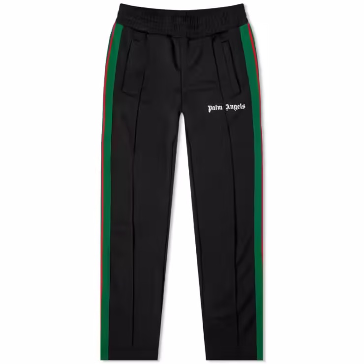 Palm Angels College Trackpants 'Black & Green'