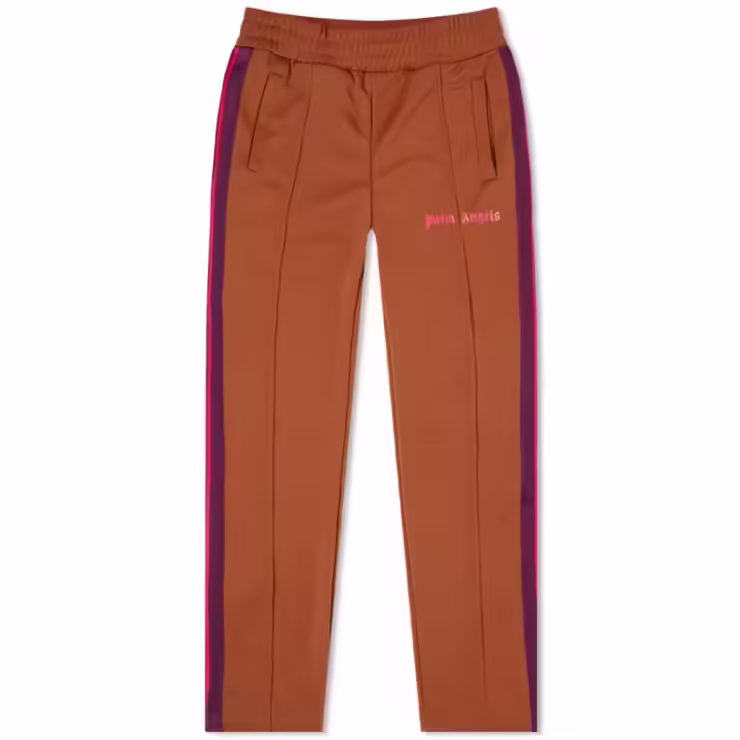 Palm Angels College Trackpants 'Brown & Magenta'