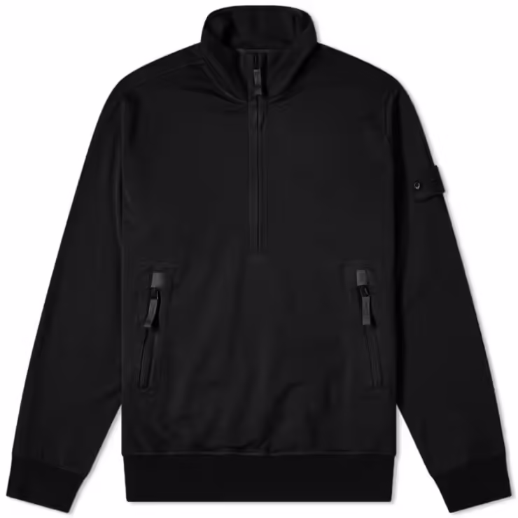 Stone Island Ghost Half-Zip Sweatshirt 'Black'