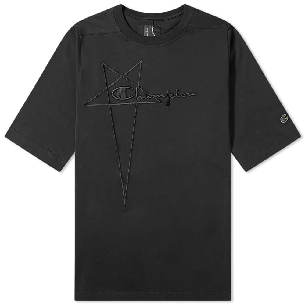 Rick Owens x Champion Jumbo Jersey T-Shirt 'Black' | MRSORTED
