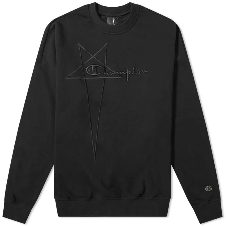 Rick Owens x Champion Pentagram Sweatshirt 'Black' | MRSORTED