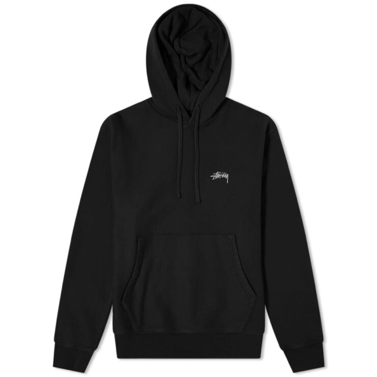 St ssy Stock Logo Hoody Black MRSORTED