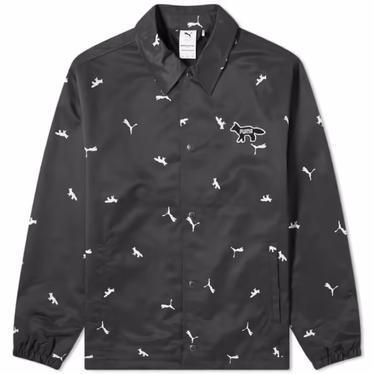 PUMA x Maison Kitsuné AOP Coach Jacket 'Black'