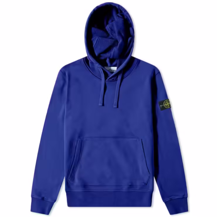 Stone Island Garment Dyed Hoody 'Bright Blue'