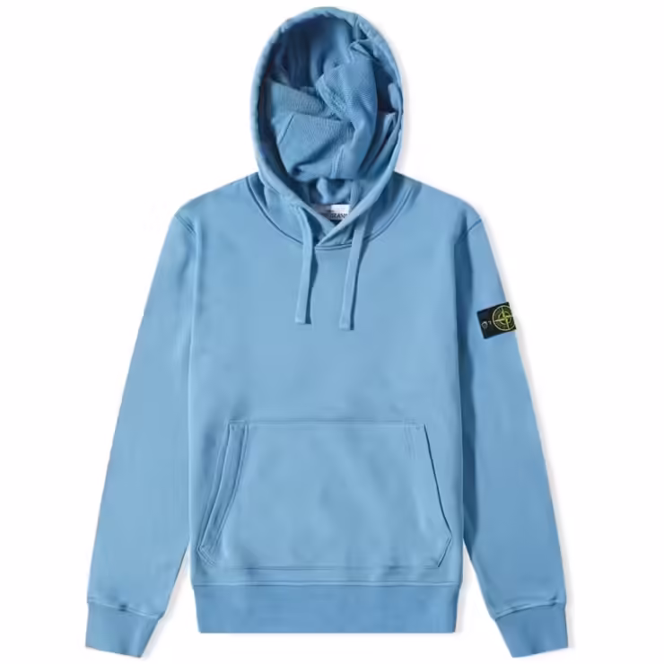 Stone Island Garment Dyed Hoody 'Mid Blue'