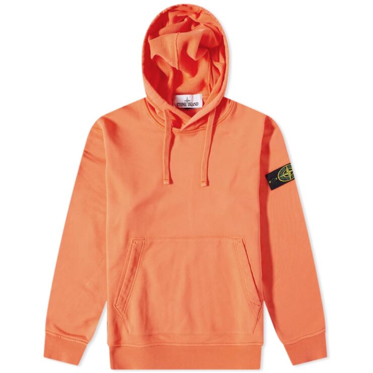 Stone Island Garment Dyed Hoody 'Orange' | MRSORTED