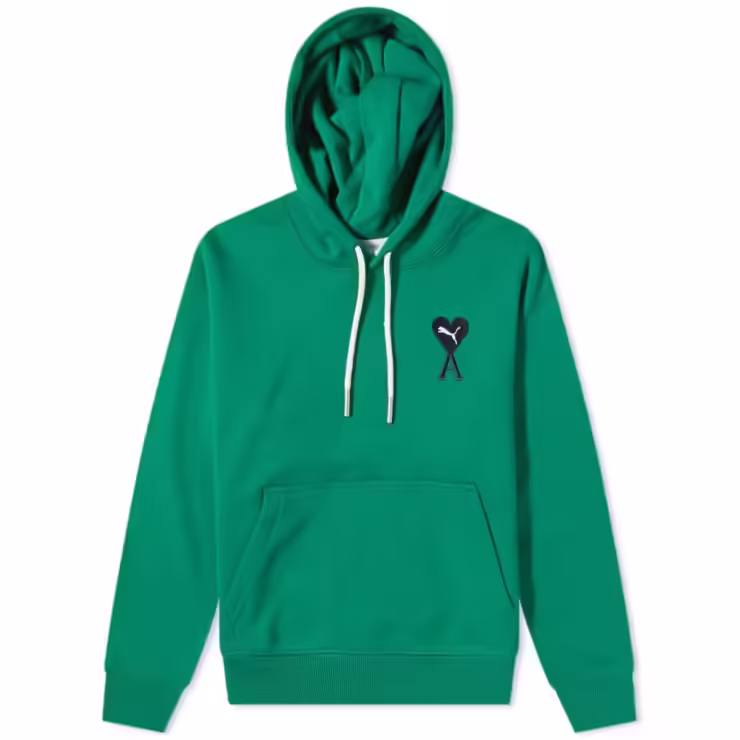 PUMA x AMI Heart Logo Hoody 'Green'