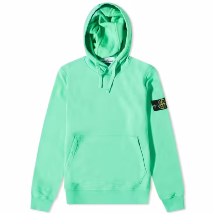 Stone Island Garment Dyed Hoody 'Light Green'