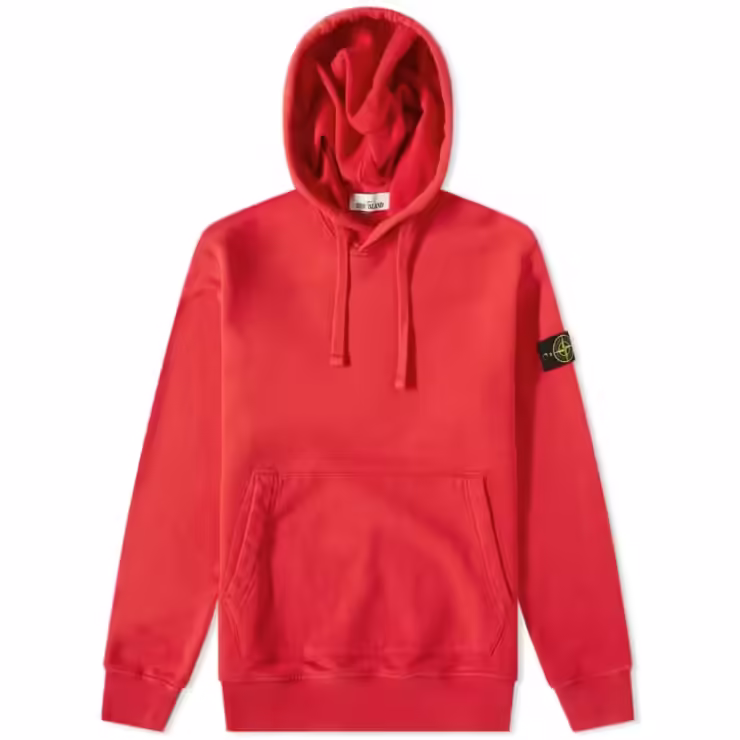 Stone Island Garment Dyed Hoody 'Red'