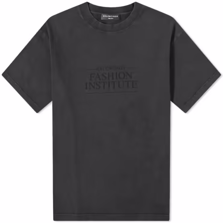 Balenciaga Fashion Institute T-Shirt 'Washed Black'