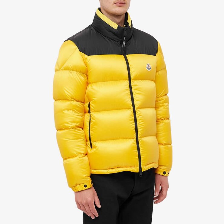 Black and best sale yellow moncler jacket