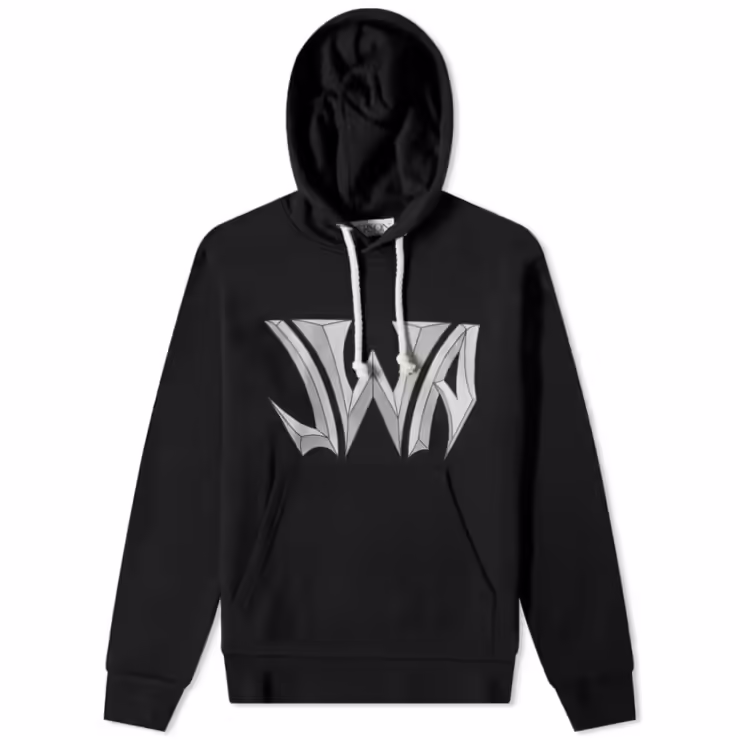 JW Anderson Gothic Logo Hoody 'Black'