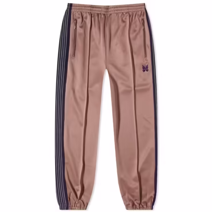 Needles Poly Smooth Zipped Trackpants 'Taupe'