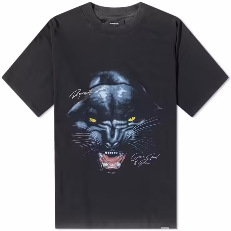 Represent Jaguar T-Shirt 'Vintage Black'
