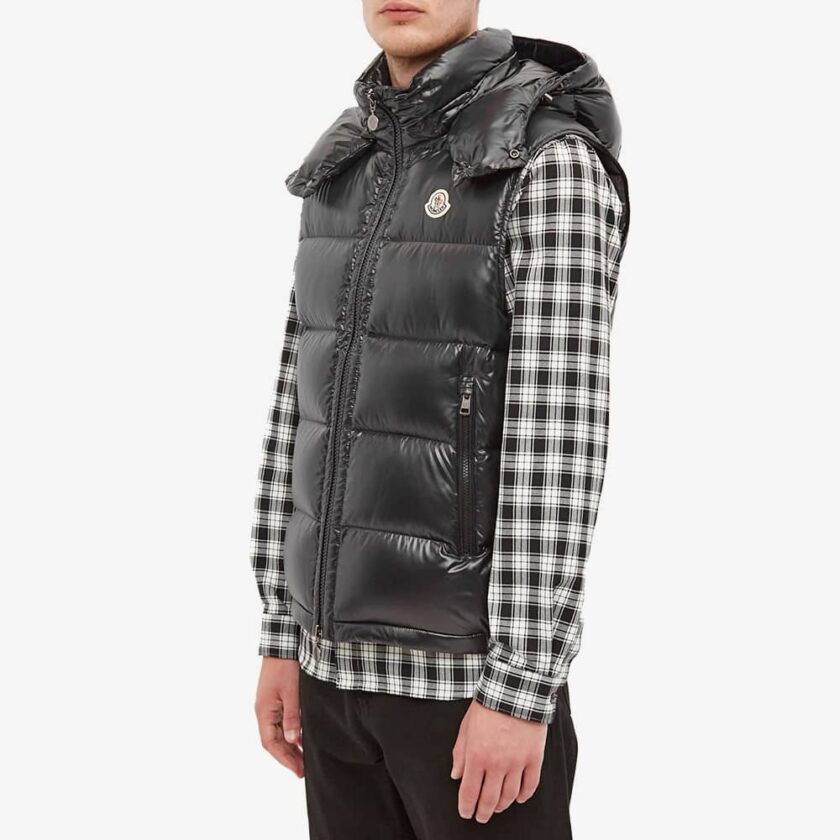 Moncler Bormes Hooded Down Vest 'Black' | MRSORTED