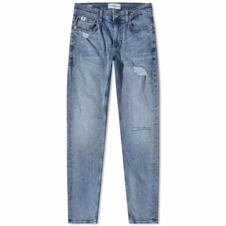Calvin Klein Distressed Slim Tapered Jeans 'Denim Medium'