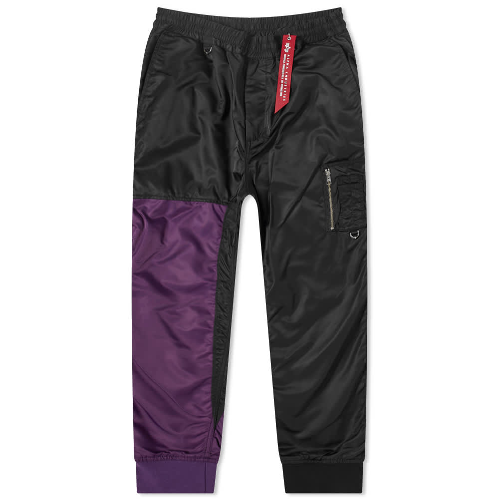 Black And Purple Cargo Pants